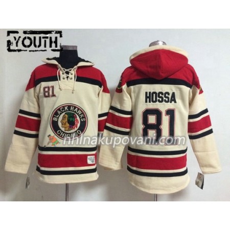Chicago Blackhawks Marian Hossa 81 Bílá Sawyer Mikiny Hooded - Dětské